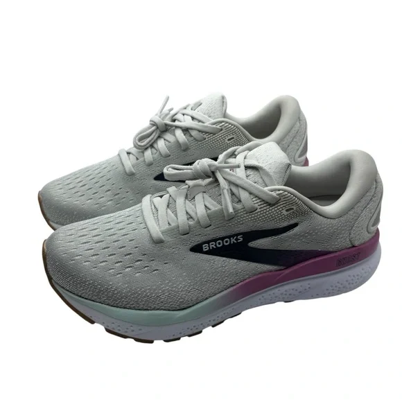 Brook's Women's Ghost 16 White Grey Estate Blue Size 6.5 Wide  NEW - Picture 2 of 13